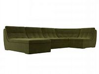 П-образный модульный диван Холидей (Микровельвет Зеленый)