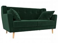 Прямой диван Брайтон 2 (Велюр Зеленый)