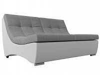 Модуль Монреаль диван (Рогожка\Экокожа Серый\Белый)