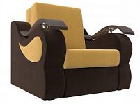 Кресло-кровать Меркурий 80 (Микровельвет Желтый\коричневый)