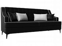 Прямой диван Марк (Экокожа Черный\Белый)