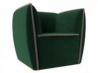 Кресло Бергамо (Велюр Зеленый\Коричневый)