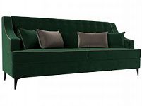 Прямой диван Марк (Велюр Зеленый\Коричневый)