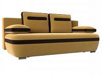 Прямой диван Каир (Микровельвет Желтый\коричневый)