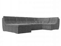 П-образный модульный диван Холидей (Рогожка Серый)