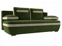 Прямой диван Каир (Микровельвет Зеленый\Бежевый)