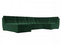 П-образный модульный диван Холидей (Велюр Зеленый)
