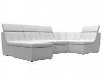 П-образный модульный диван Холидей Люкс (Экокожа Белый)