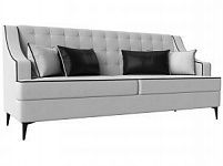 Прямой диван Марк (Экокожа Белый\Черный)