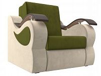 Кресло-кровать Меркурий 80 (Микровельвет Зеленый\Бежевый)