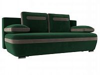 Прямой диван Каир (Велюр Зеленый\Коричневый)