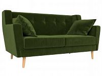 Прямой диван Брайтон 2 (Микровельвет Зеленый)
