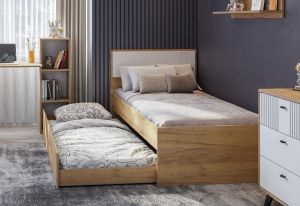 Кровать Милан 0,9 с выкатной кроватью в магазине Алёша-Мебель