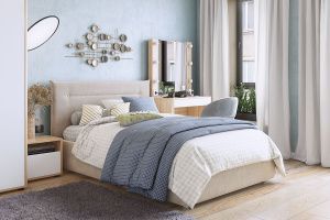 Кровать мягкая Альба 1.2 с основанием в магазине Алёша-Мебель