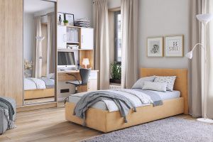 Кровать мягкая Альба 0.9 в магазине Алёша-Мебель
