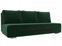 Прямой диван Приам (Велюр Зеленый\Коричневый)