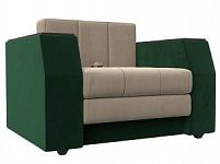 Кресло-кровать Атлантида (Велюр Бежевый\Зеленый)