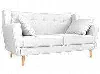 Прямой диван Брайтон 2 (Экокожа Белый)
