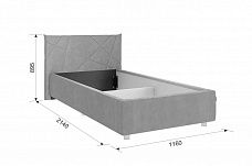Кровать мягкая Квест 0.9 с подъемным механизмом