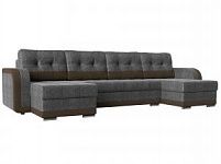 П-образный диван Марсель (Рогожка Серый\Коричневый)