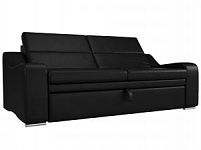 Прямой диван Медиус (Экокожа Черный)