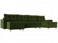 П-образный диван Белфаст (Микровельвет Зеленый)