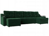 П-образный диван Сенатор (Велюр Зеленый)