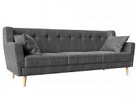 Прямой диван Брайтон 3 (Рогожка Серый)