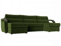 П-образный диван Форсайт (Микровельвет Зеленый)