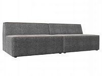Прямой модульный диван Монс (Рогожка Серый\Бежевый)