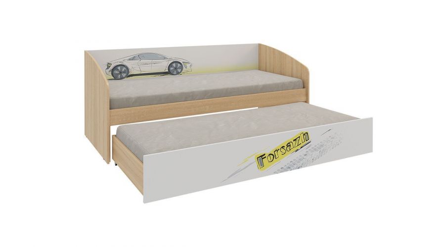 Кровать Форсаж с 2 матрацами в магазине Алёша-Мебель